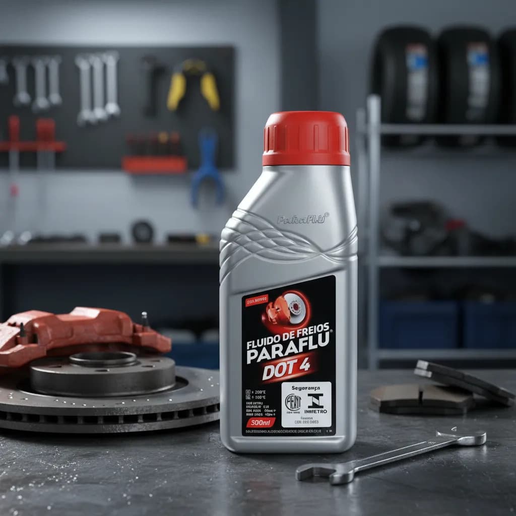 Óleo De Fluido De Freio Dot 4 Vermelho 500Ml Paraflu